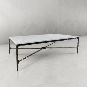 Thaddeus Rectangle Marble Coffee Table