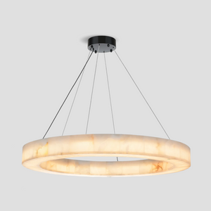 Rivage Alabaster Halo Ring Chandelier
