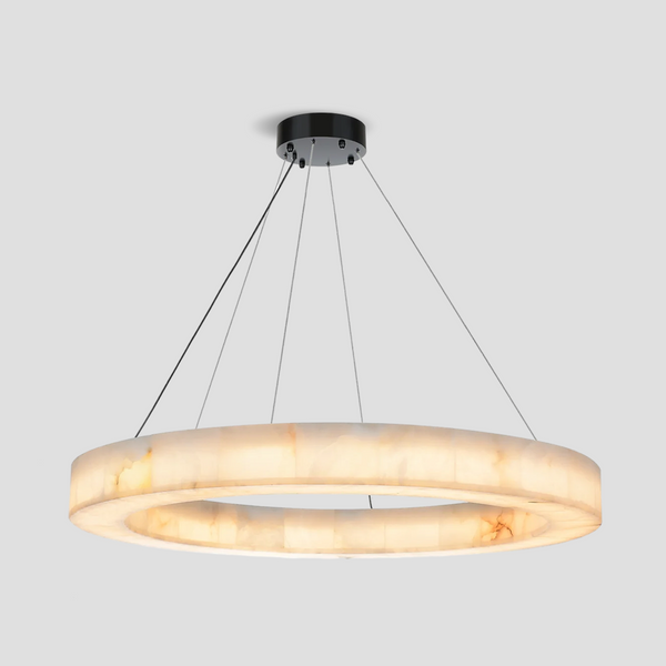 Rivage Alabaster Halo Ring Chandelier