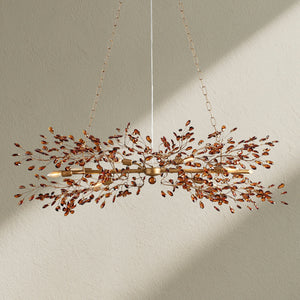 Fiore Linear Crystal Floral Chandelier