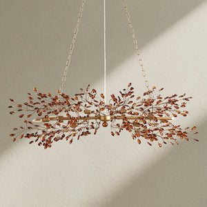 Fiore Linear Crystal Floral Chandelier