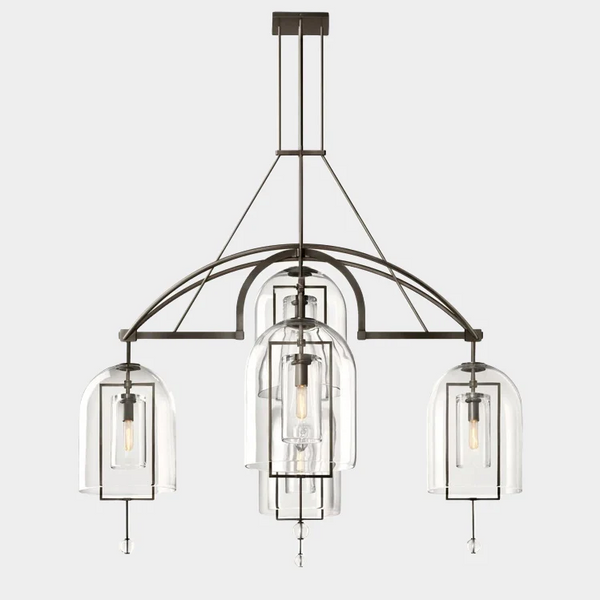 FULCRAL ROUND CHANDELIER 61" 5-LIGHTS