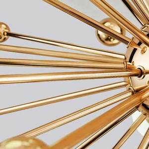 CAMILA GOLD AND WHITE CHANDELIER D 40"