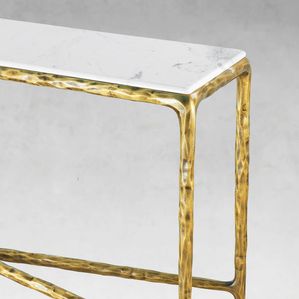 Thaddeus Rectangle Marble Console Table