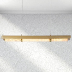Swaroevan Mirage Alabaster Linear Chandelier