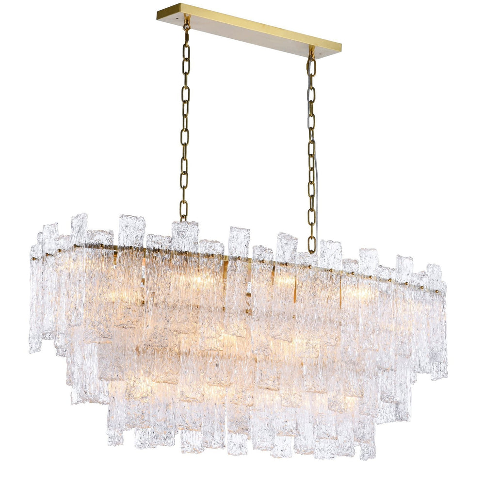 Fiofy Layered Rectangle Glass Chandelier