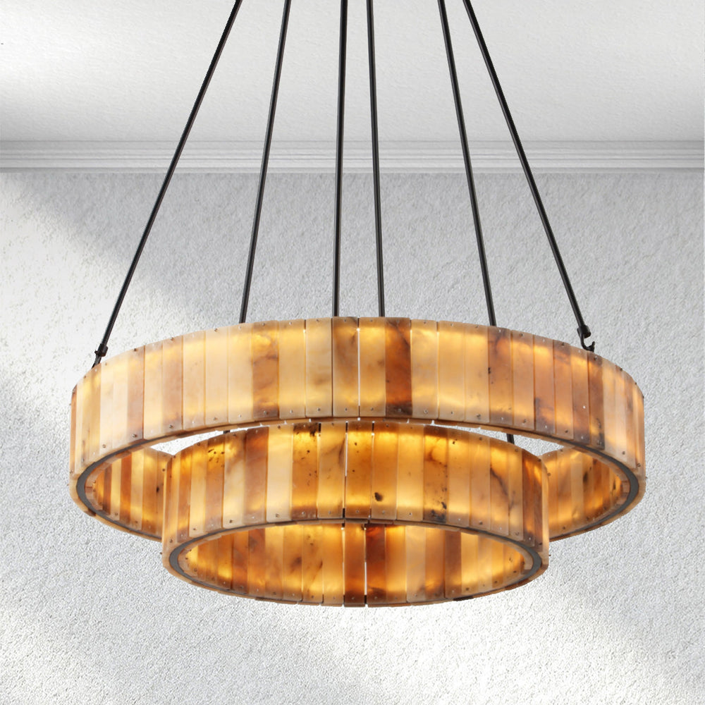 Yrhhome Eterna Alabaster Round Chandelier