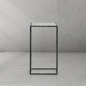Thaddeus Tempered Glass C-Shaped Side Table