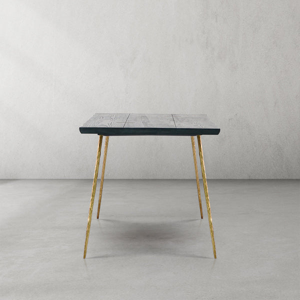 Thaddeus Vintage Style Metal Frame Dining Table