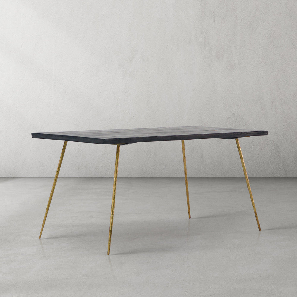 Thaddeus Vintage Style Metal Frame Dining Table