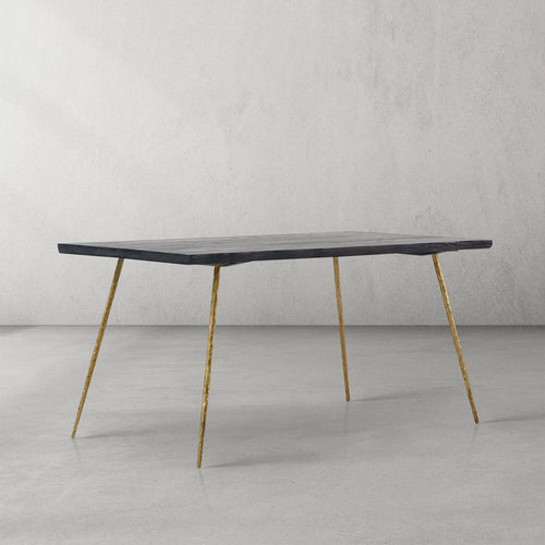 Thaddeus Vintage Style Metal Frame Dining Table