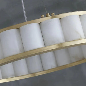 Alabaster Circle Round Chandelier