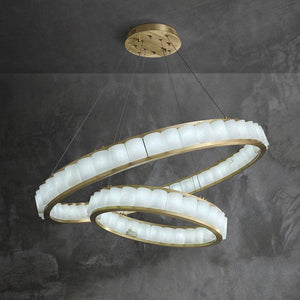 Alabaster Circle Round Chandelier