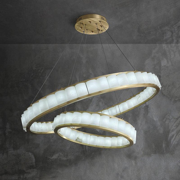 Alabaster Circle Round Chandelier