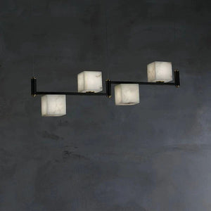 Alabaster Cubic Dining Table Chandelier