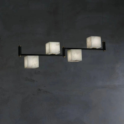 Alabaster Cubic Dining Table Chandelier