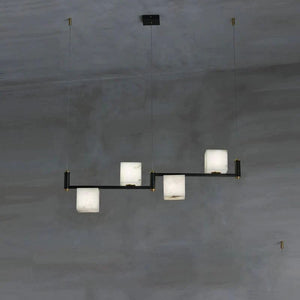 Alabaster Cubic Dining Table Chandelier
