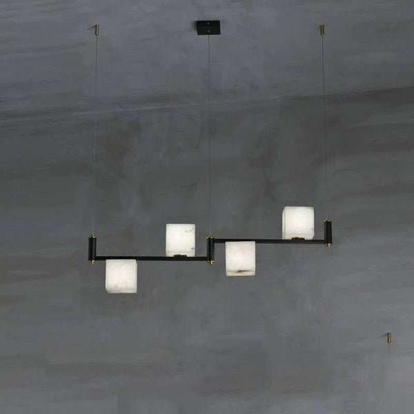 Alabaster Cubic Dining Table Chandelier