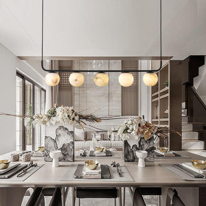 Alabaster Global Linear Chandelier
