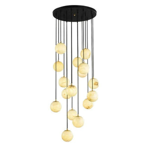 Alabaster Global Wavy Chandelier