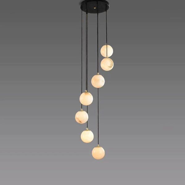 Alabaster Global Wavy Chandelier