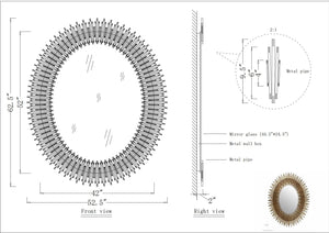 Althely Oval Wall Mirror
