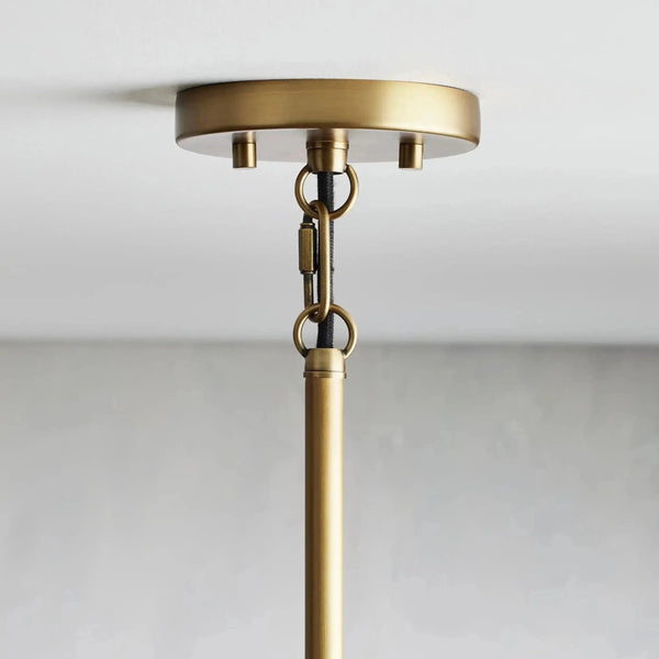 Andreas Fluted Glass Pendant Light Adjustable Drop Length, 1-Light