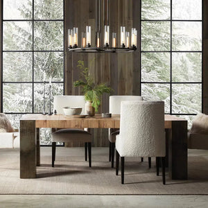 Andreas Round Chandelier Vintage Fluted Glass 10 or 12-Light Brass