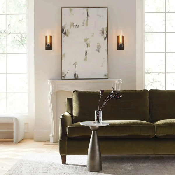 Andreas Vintage-Fluted Glass Wall Sconce in Brass Bronze Nickel