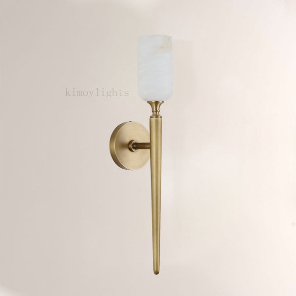 Axis Alabaster 1 Light Wall Sconce 21.6H