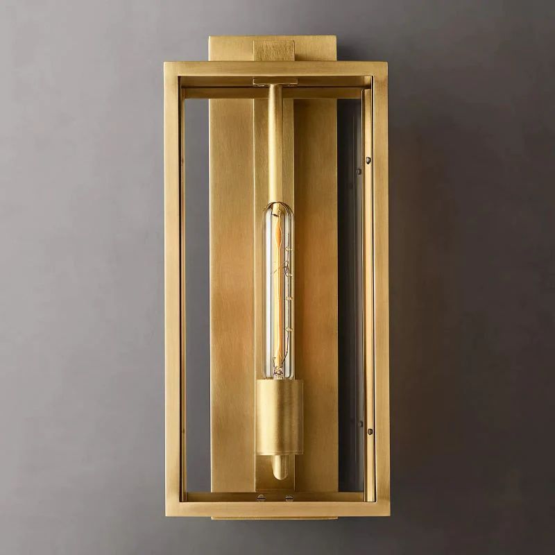 Beckman Outdoor Square Lantern Wall Sconce 18"