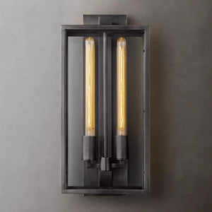 Beckman Outdoor Square Lantern Wall Sconce 28"