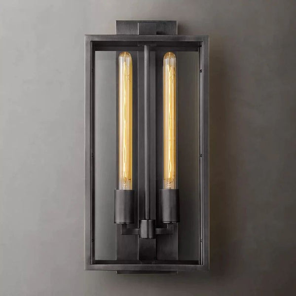 Beckman Outdoor Square Lantern Wall Sconce 28"