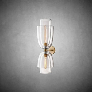 Blon Clear Glass Cloche Grand Sconce
