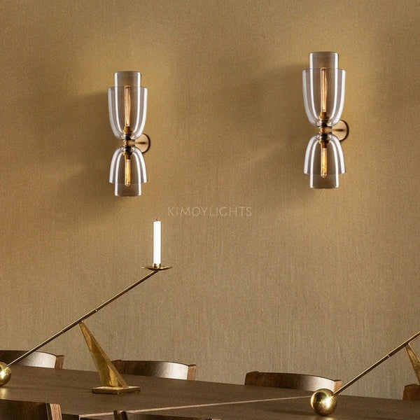 Blon Clear Glass Cloche Grand Sconce