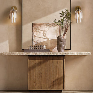 Blon Clear Glass Flute Sconce