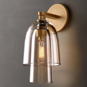Blon Clear Glass Flute Sconce