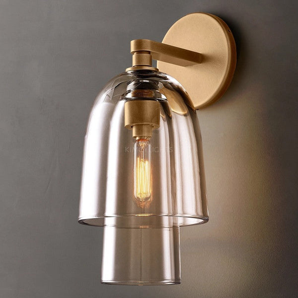 Blon Clear Glass Flute Sconce