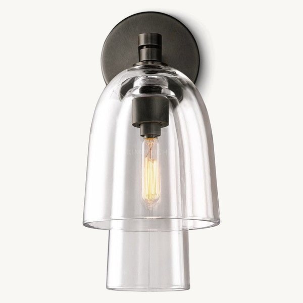 Blon Clear Glass Flute Sconce