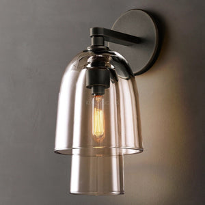 Blon Clear Glass Flute Sconce