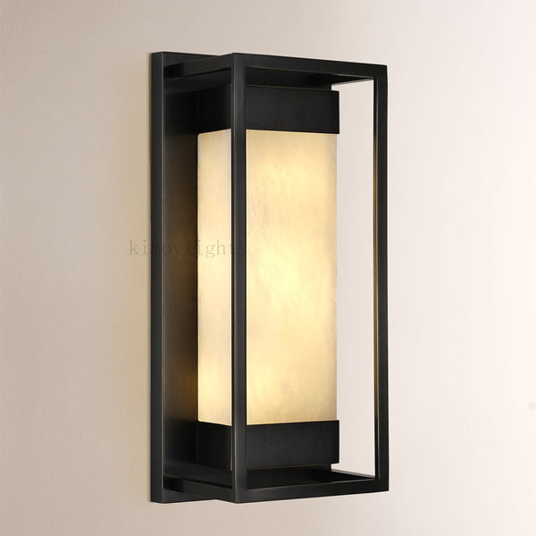 Bravura Alabaster Wall Sconce 15.7H