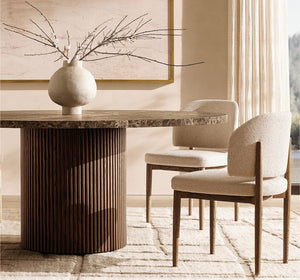 Byron Emperador Round Modern Dining Table