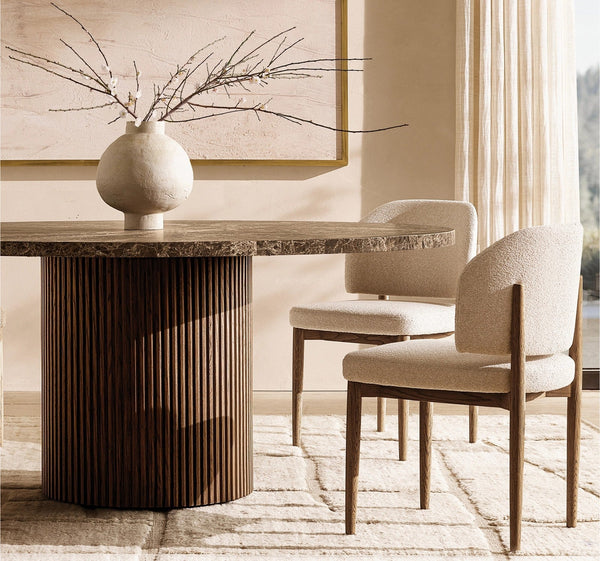 Byron Emperador Round Modern Dining Table