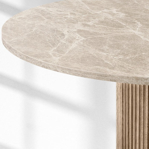 Byron Emperador Round Modern Dining Table