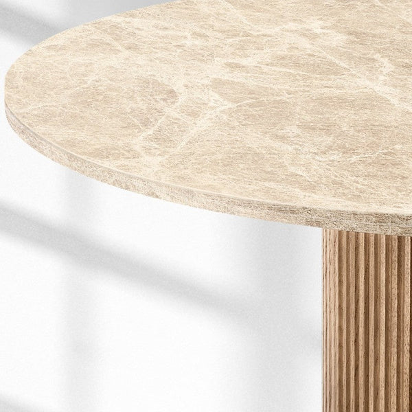 Byron Emperador Round Modern Dining Table