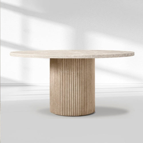 Byron Emperador Round Modern Dining Table