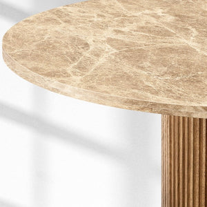Byron Emperador Round Modern Dining Table
