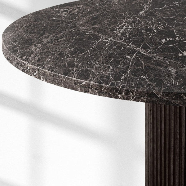 Byron Emperador Round Modern Dining Table