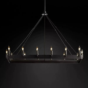 Camino Vintage Candelabra Rectangular Chandelier