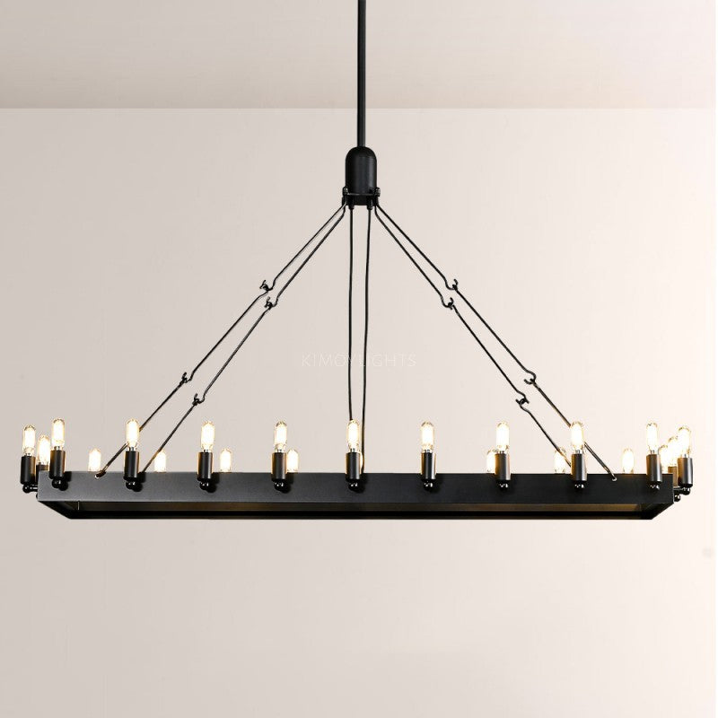 Camino Vintage Filament Rectangular Chandelier